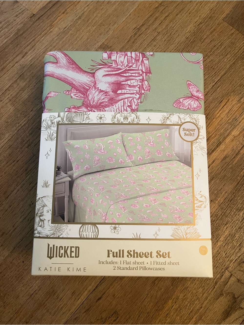 Katie K Full Sheet Set — Mint Green & Pink Floral
